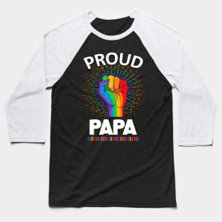 Proud Papa Gay Lgbt Baseball T-Shirt